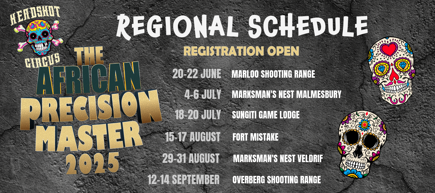 The African Precision Master 2025 Current Regional Schedule