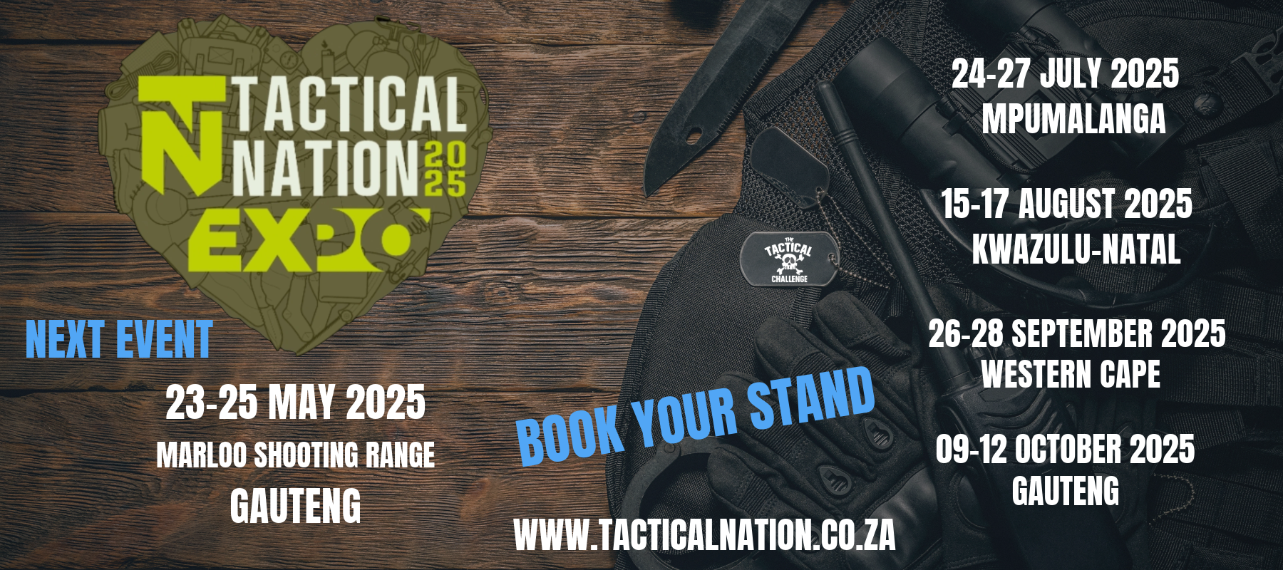 All the dates for The Tactical Nation Expo 2025